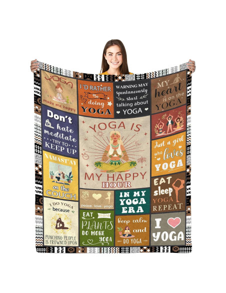 Manta de Yoga BUUGVIIL 50x60 Pulgadas Franela Suave Manta de Yoga BUUGVIIL 50x60 Pulgadas Franela Suave