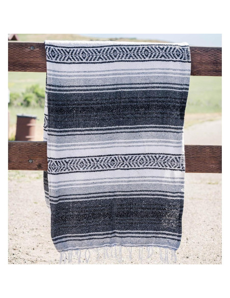 Manta Mexicana Tejida a Mano Benevolencia LA 127x178 cm Gris Manta Mexicana Tejida a Mano Benevolencia LA 127x178 cm Gris
