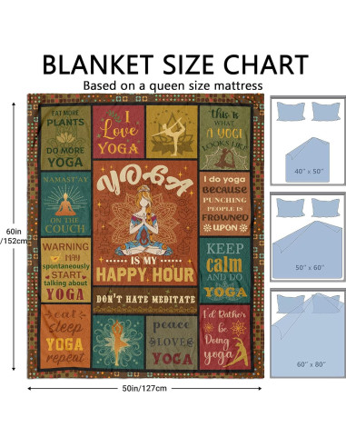 Manta de Yoga Hcoviv 60x50 cm Franela Suave para Todas las Estaciones