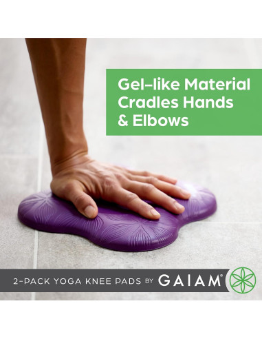 Almohadillas de Rodilla de Yoga Gaiam - Juego de 2, Acolchado Antideslizante