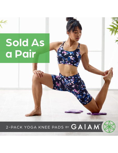 Almohadillas de Rodilla de Yoga Gaiam - Juego de 2, Acolchado Antideslizante Almohadillas de Rodilla de Yoga Gaiam - Juego de 2, Acolchado Antideslizante