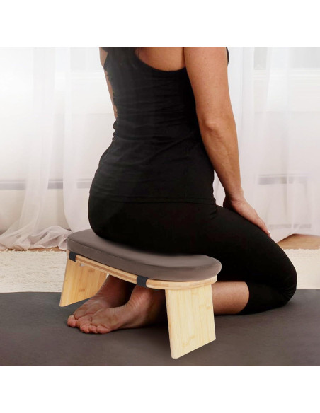 Banco de Meditación Plegable Beuioslyr con Cojín Ergonómico Banco de Meditación Plegable Beuioslyr con Cojín Ergonómico