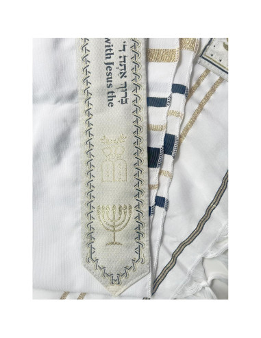 Chal de Oración Judío Tallit - Bufanda Religiosa 50x180cm