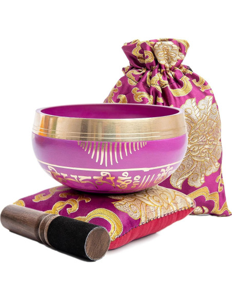 Juego de Cuencos Tibetanos Himalayan Bazaar - Orquídea Rosa - 300g Juego de Cuencos Tibetanos Himalayan Bazaar - Orquídea Rosa - 300g