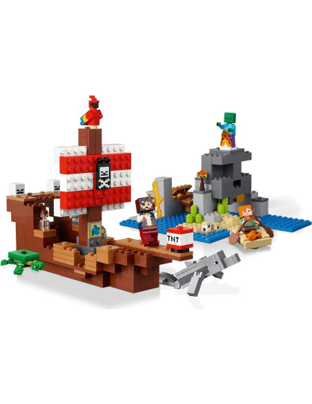 LEGO Minecraft Barco Pirata 21152 386 Piezas Aventura LEGO Minecraft Barco Pirata 21152 386 Piezas Aventura