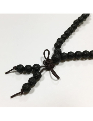Pulsera Mala Tibetana MILAKOO 108 Cuentas de Lava 8mm