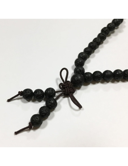 Pulsera Mala Tibetana MILAKOO 108 Cuentas de Lava 8mm Pulsera Mala Tibetana MILAKOO 108 Cuentas de Lava 8mm