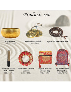 Conjunto de Meditación Tibetana Artcome - Cuenco Cantante 8.5cm 2