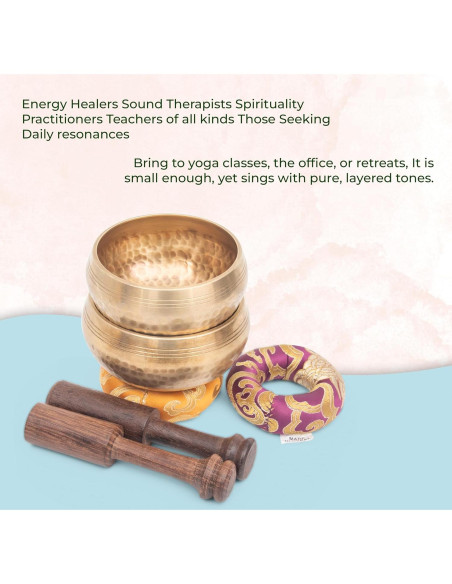 Juego de 2 Cuencos Tibetanos Hechos a Mano - Meditación y Sanación Juego de 2 Cuencos Tibetanos Hechos a Mano - Meditación y Sanación