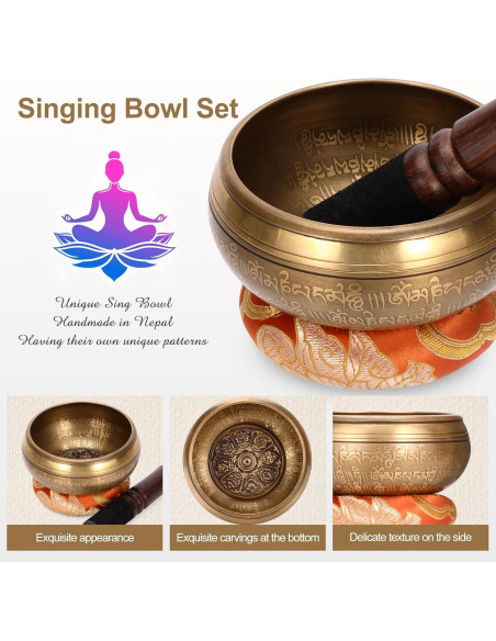 Set de 3 Cuencos Tibetanos Cantores DiDiBirDi - Hechos a Mano