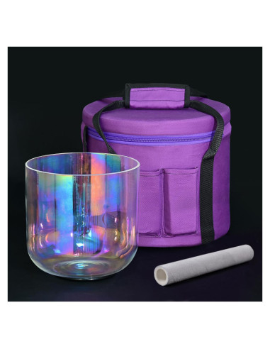 Bowl de Canto de Cristal Claro 18 cm Nota F Luz Cósmica