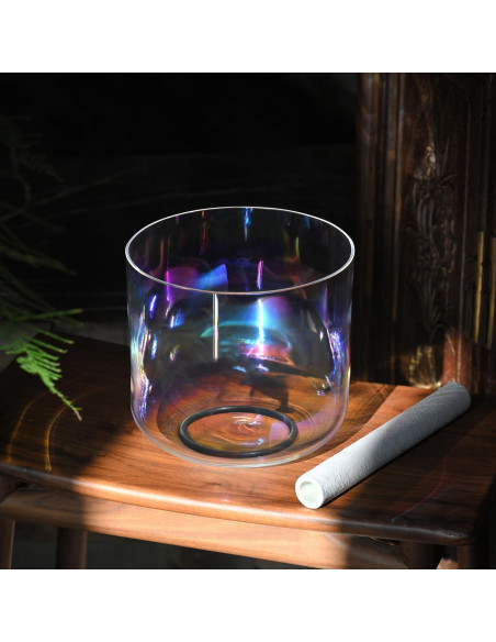 Bowl de Canto de Cristal Claro 18 cm Nota F Luz Cósmica Bowl de Canto de Cristal Claro 18 cm Nota F Luz Cósmica