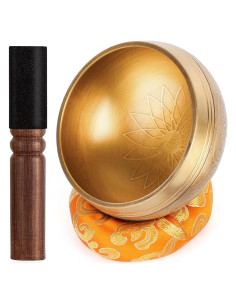 Juego de Cuencos Tibetanos Relaehih 10.16 cm Amarillo