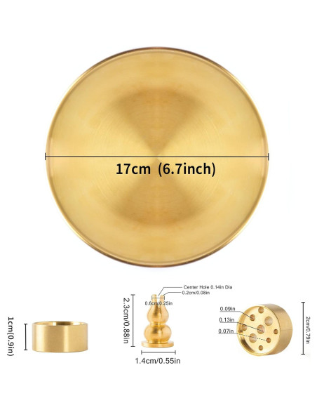 Quemador de Incienso 3 en 1 OSOPOLA Calabaza 17 cm Metal Quemador de Incienso 3 en 1 OSOPOLA Calabaza 17 cm Metal