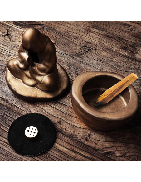 Soporte de Incienso Zen Cacukap con Estatua de Buda 15.7cm Soporte de Incienso Zen Cacukap con Estatua de Buda 15.7cm