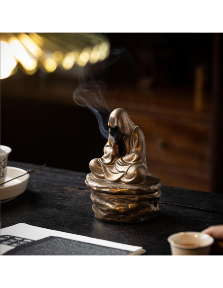 Soporte de Incienso Zen Cacukap con Estatua de Buda 15.7cm Soporte de Incienso Zen Cacukap con Estatua de Buda 15.7cm