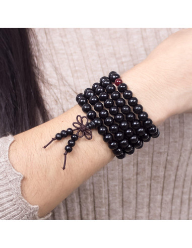 Juego de 3 Pulseras de Madera 108 Cuentas Budistas PWMENLK