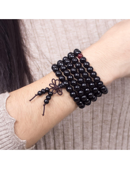 Juego de 3 Pulseras de Madera 108 Cuentas Budistas PWMENLK Juego de 3 Pulseras de Madera 108 Cuentas Budistas PWMENLK