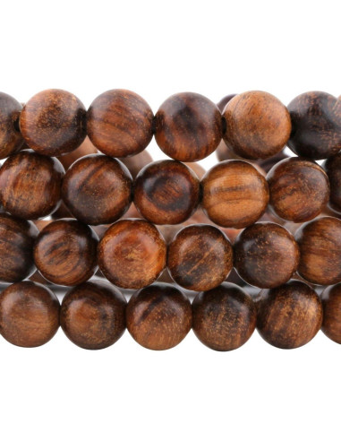 Pulsera Mala Budista Tibetana SUNYIK 108 Cuentas Madera Natural