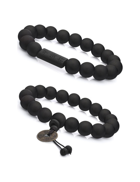 Pulsera de Cuentas de Madera FIBO STEEL 11mm para Hombres Pulsera de Cuentas de Madera FIBO STEEL 11mm para Hombres
