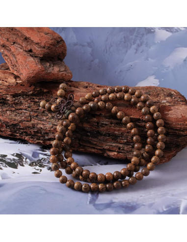 Pulsera de Cuentas de Lava 108 Eigso 6mm Wengu Unisex