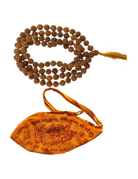 Mala de Japa NAISHA de Rudraksha 108 cuentas para Meditación Mala de Japa NAISHA de Rudraksha 108 cuentas para Meditación