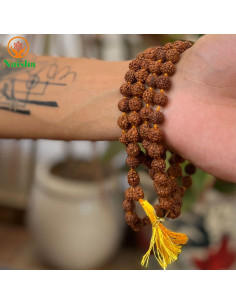Mala Rudraksha y Kamal Gatta NAISHA - 108+1 cuentas, 30g 2