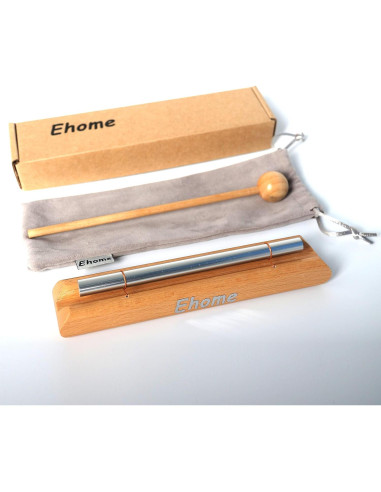 Campana de Meditación Ehome de Aluminio y Madera Cerezo