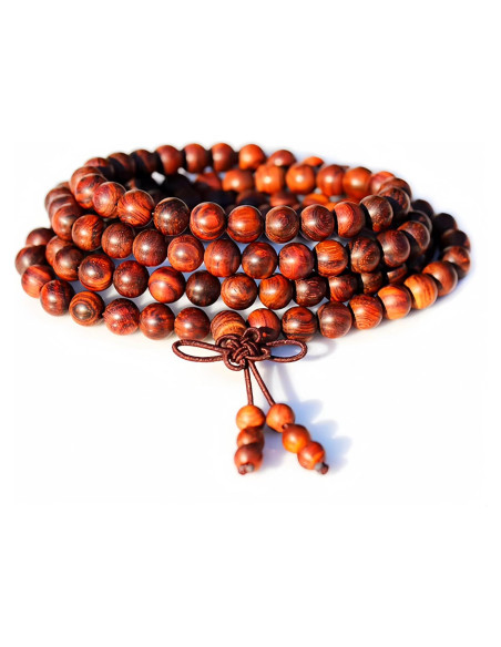 Collar Pulsera Mala de Madera de Rosa Amarilla 108 Cuentas 8mm Collar Pulsera Mala de Madera de Rosa Amarilla 108 Cuentas 8mm