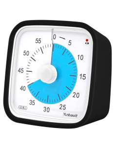 Temporizador Visual Silencioso Yunbaoit VT01 60 Minutos Negro Azul