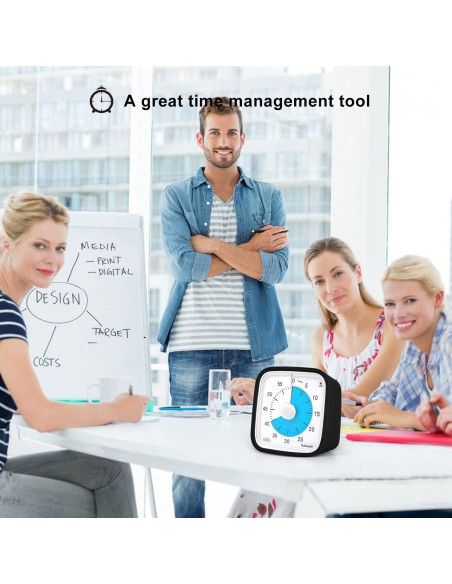 Temporizador Visual Silencioso Yunbaoit VT01 60 Minutos Negro Azul Temporizador Visual Silencioso Yunbaoit VT01 60 Minutos Negro Azul