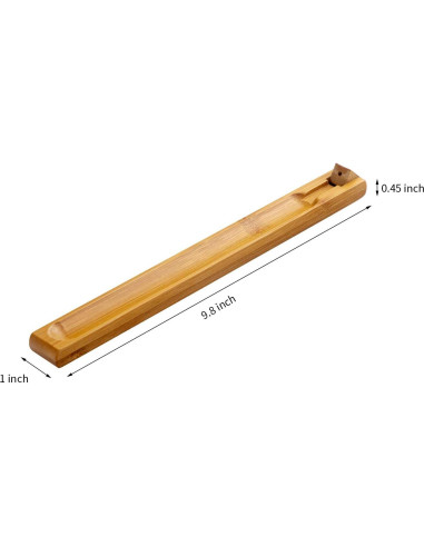 Soporte de Incienso de Madera de Bambú Cacukap Ajustable 24.9cm