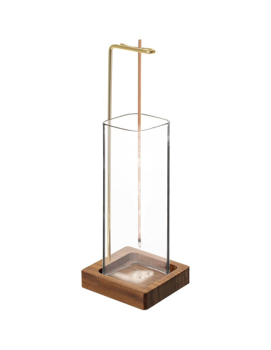 Quemador de Incienso DNZRONK de Vidrio y Madera 20.3 cm
