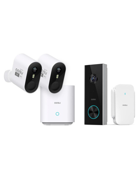 Kit AOSU 2K WirelessCam Pro 2 Cámaras + Cámara Puerta Kit AOSU 2K WirelessCam Pro 2 Cámaras + Cámara Puerta