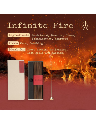 Incienso Natural SATORY Fuego - 60 Varillas + Soporte 16cm