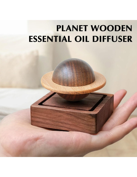 Difusor de Aceite Esencial de Madera TECHPLUS - 1W - Para Hogar y Coche Difusor de Aceite Esencial de Madera TECHPLUS - 1W - Para Hogar y Coche