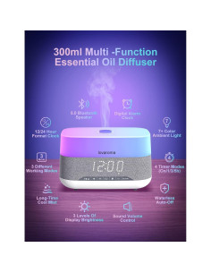 Difusor de Aceite Esencial Lovaroma 300ml con Altavoz Bluetooth 2