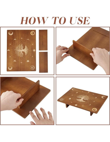 Mesa de Altar de Madera PH PandaHall 30x20cm Fases Lunares