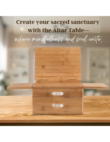 Mesa de Altar de Bambú Mindfulness Energético 28x18 cm Mesa de Altar de Bambú Mindfulness Energético 28x18 cm