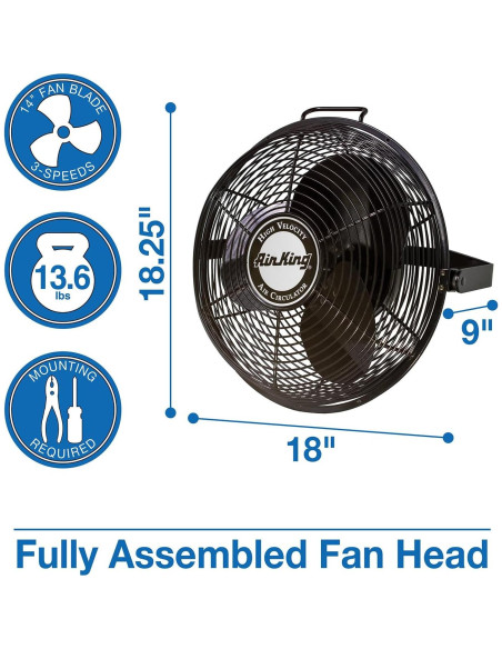 Ventilador Industrial Air King 9314 35.6 cm 3 Velocidades Ventilador Industrial Air King 9314 35.6 cm 3 Velocidades