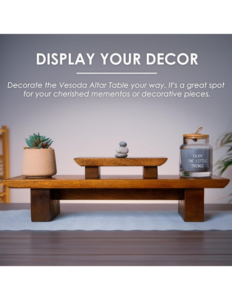 Mesa de Altar Vesoda VMAT Hecha a Mano - 2 Unidades de Madera de Mango Mesa de Altar Vesoda VMAT Hecha a Mano - 2 Unidades de Madera de Mango