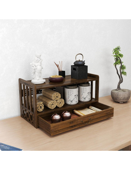 Mesa de Meditación IKARE de Bambú 52cm con Cajón Mesa de Meditación IKARE de Bambú 52cm con Cajón