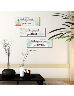 Set de 3 Decoraciones de Pared Buda Yerliker - 30x10 cm 2