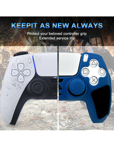 Funda Antideslizante Azul LUNISSILY para Controlador PS5