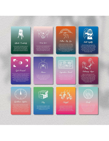Tarjetas de Afirmaciones Positivas A ART-ZONE 52 Pcs 9.7x6 cm