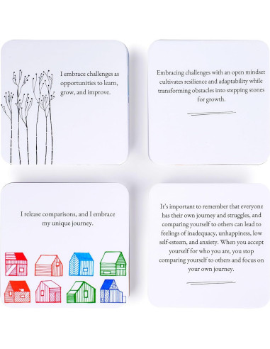 Tarjetas de Afirmaciones Positivas PASTEL - 46 Tarjetas para Mujeres