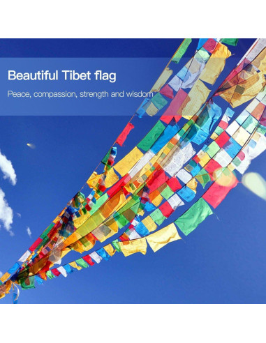 Bandera de Oración Budista Tibetana Anley - Caballo del Viento - 25 banderas