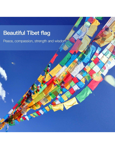 Bandera de Oración Budista Tibetana Anley - Caballo del Viento - 25 banderas Bandera de Oración Budista Tibetana Anley - Caballo del Viento - 25 banderas