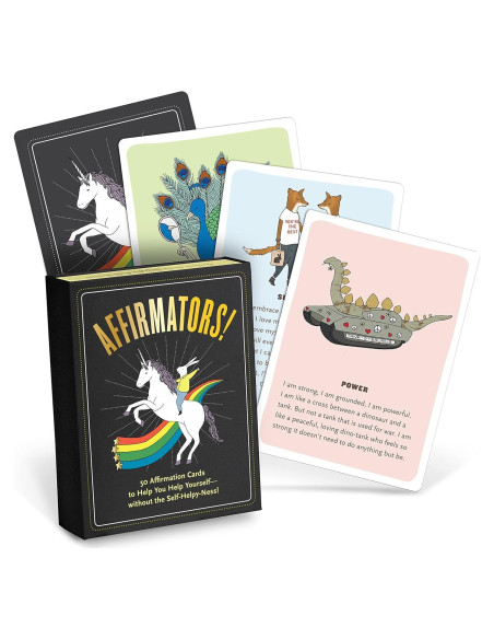 Affirmators! 50 Affirmation Cards Deck to Help You Help Yourself - Without the Self-Helpy-Ness! Affirmators! 50 Affirmation Cards Deck to Help You Help Yourself - Without the Self-Helpy-Ness!