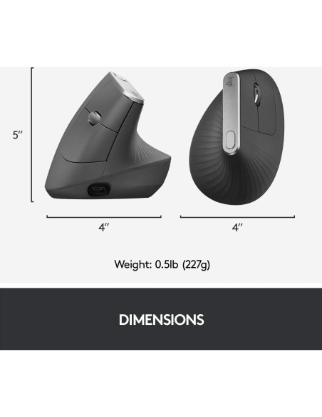 Mouse Ergonómico Inalámbrico Logitech MX Vertical Grafito Mouse Ergonómico Inalámbrico Logitech MX Vertical Grafito
